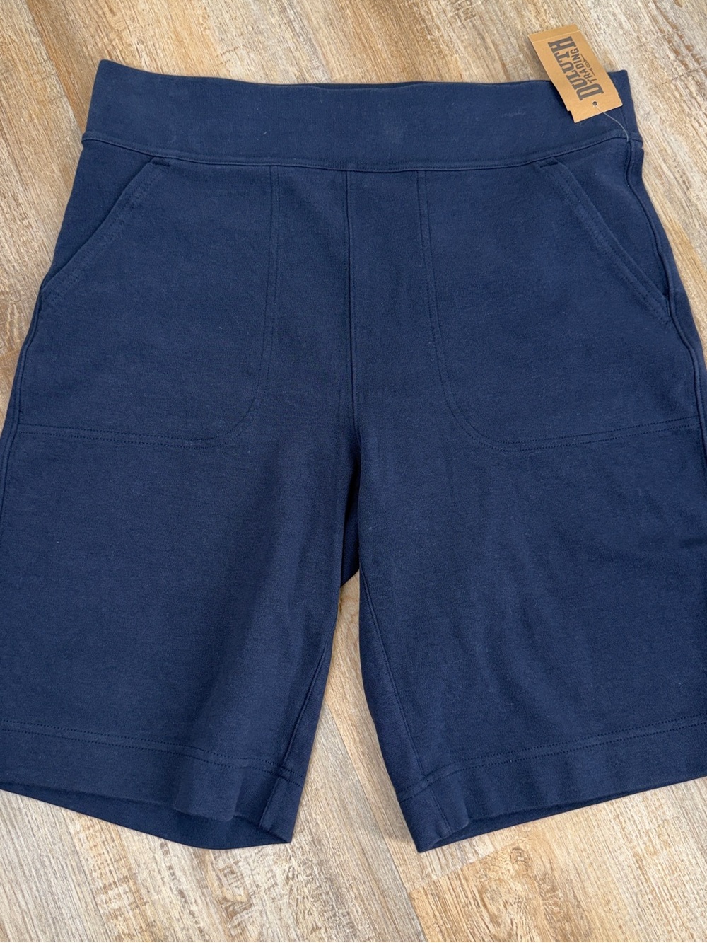 Duluth Trading Co NoGa Pull On Shorts Small NWT Navy Cotton Comfy Casual